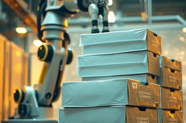 全自動貼標機助力常州工廠生產(chǎn)